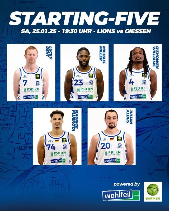 UNSERE STARTING-FIVE GEGEN GIEßEN