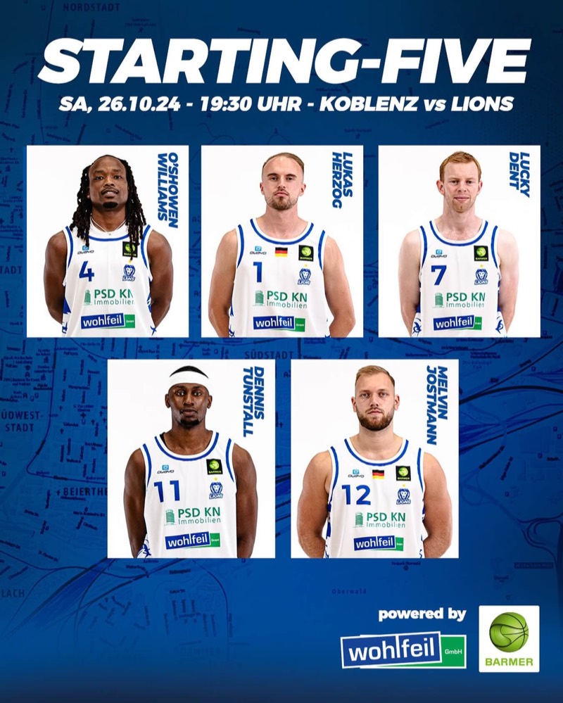 UNSERE STARTING-FIVE GEGEN KOBLENZ