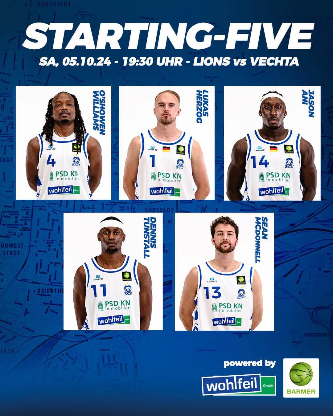 UNSERE STARTING-FIVE GEGEN VECHTA