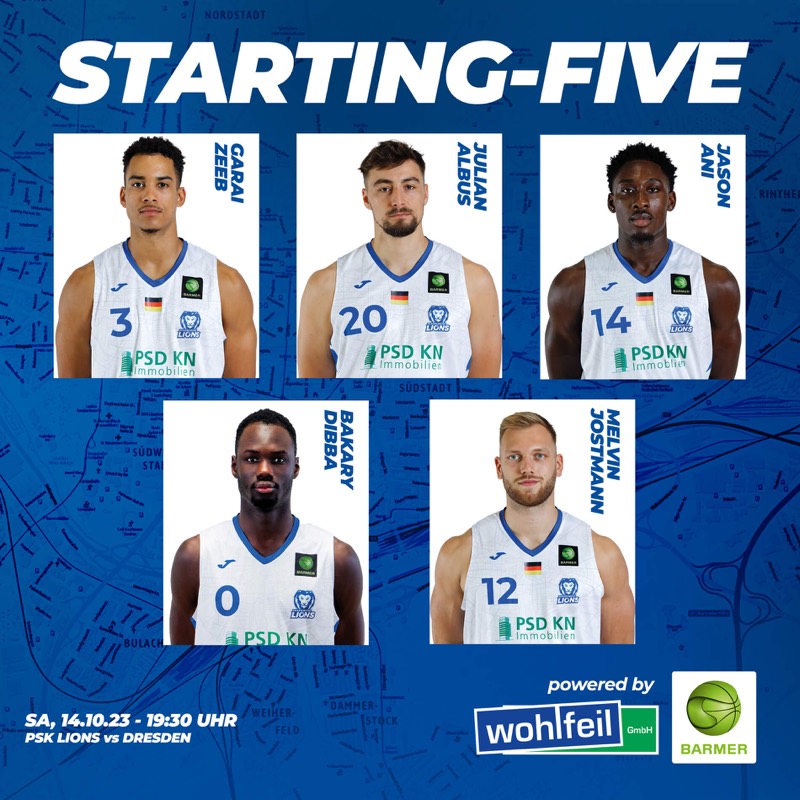 UNSERE STARTING-FIVE GEGEN DRESDEN