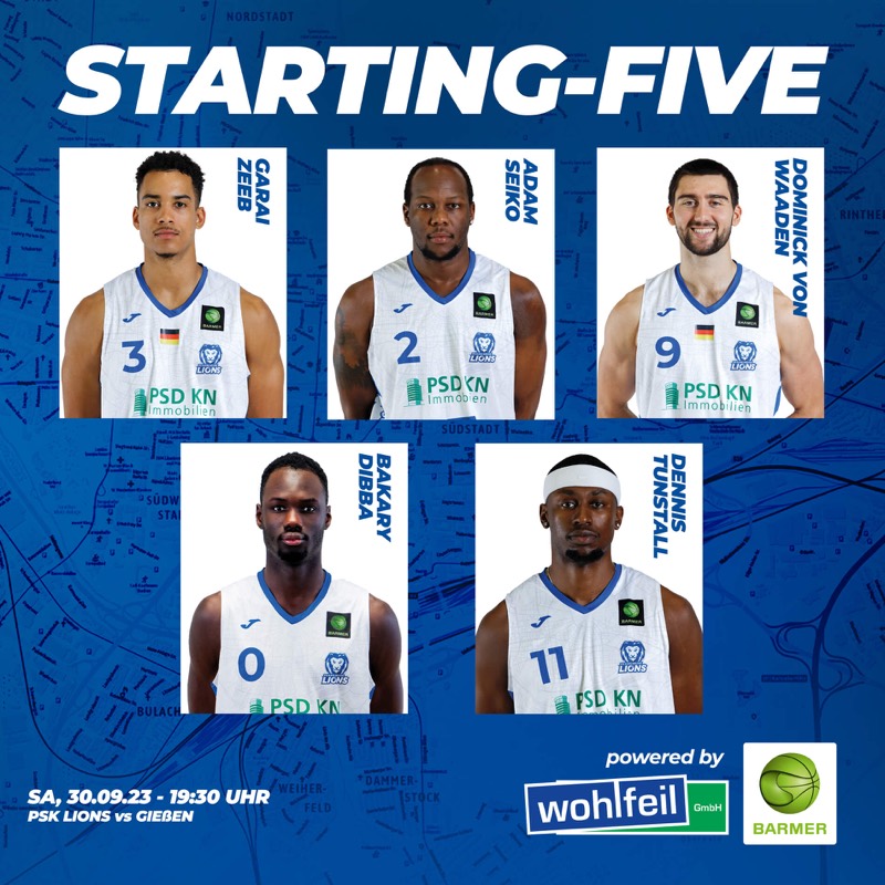 UNSERE STARTING-FIVE GEGEN GIEßEN
