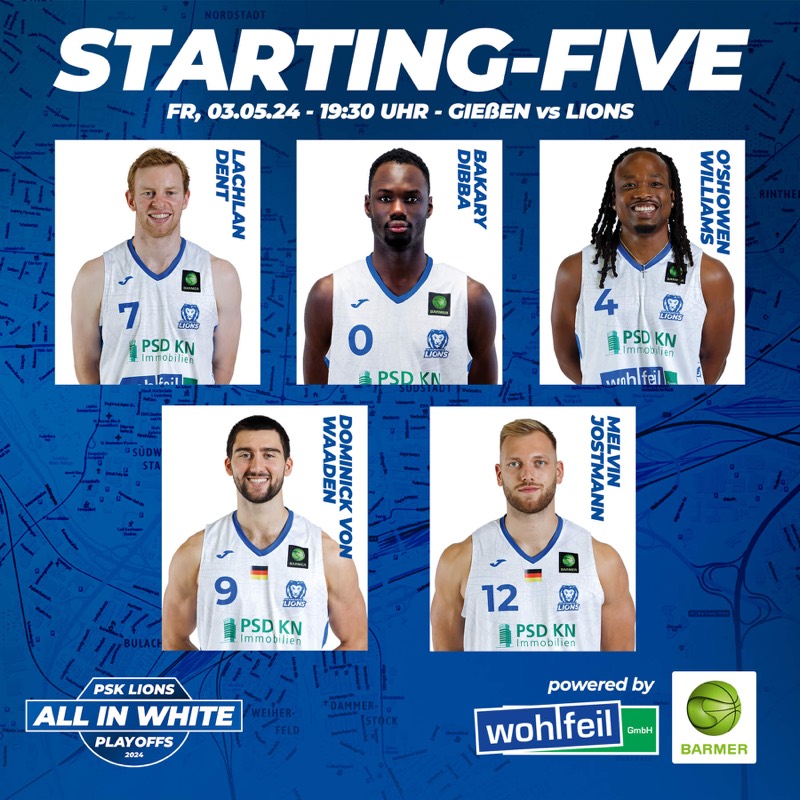 UNSERE STARTING-FIVE GEGEN GIEßEN