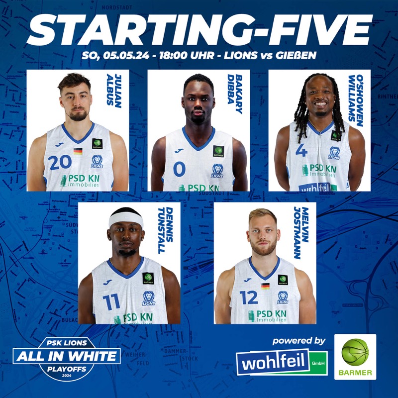 UNSERE STARTING-FIVE GEGEN GIEßEN