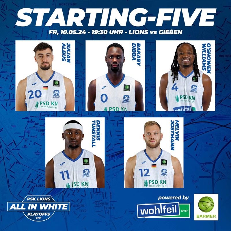 UNSERE STARTING-FIVE GEGEN GIEßEN