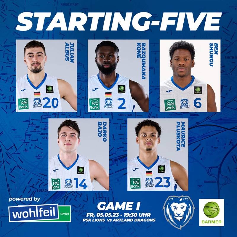 UNSERE STARTING-FIVE GEGEN ARTLAND DRAGONS