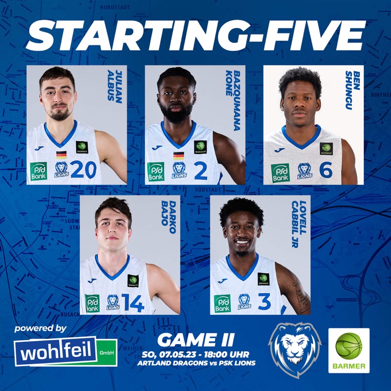 UNSERE STARTING-FIVE GEGEN DIE ARTLAND DRAGONS