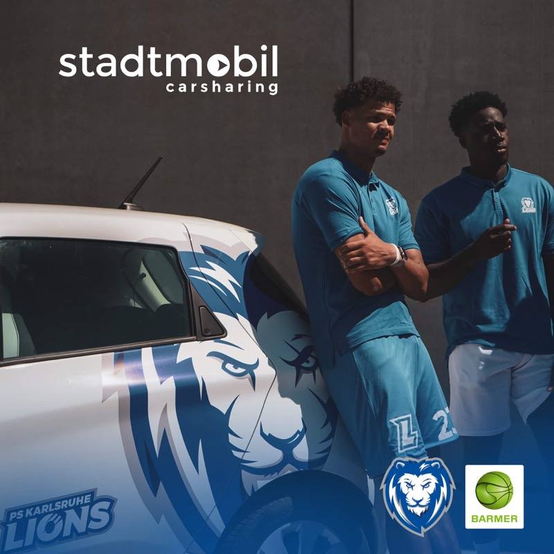 Stadtmobil Karlsruhe CarSharing x PSK LIONS