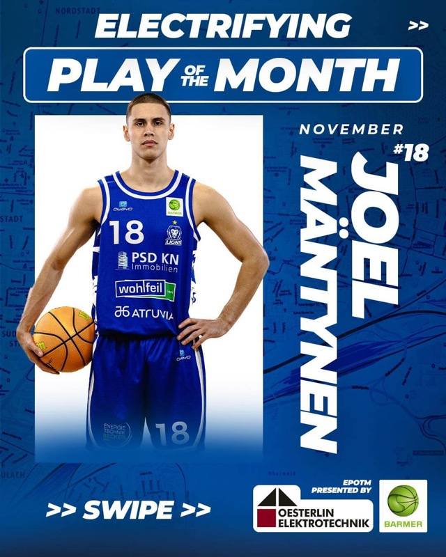 ELECTRIFYING PLAY OF THE MONTH NOVEMBER