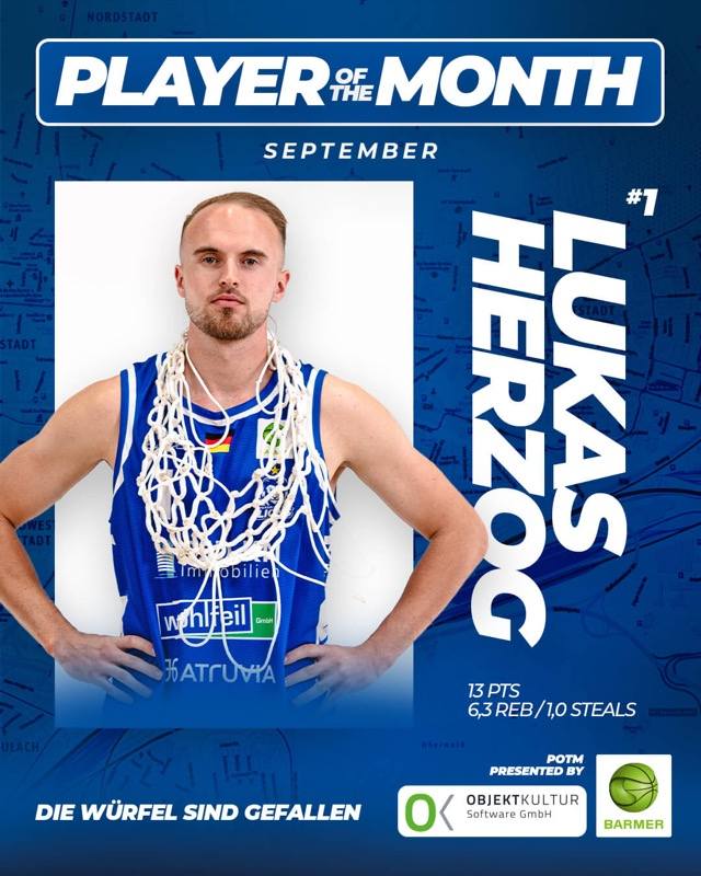 LUKAS HERZOG WIRD ZUM POTM SEPTEMBER GEWÄHLT