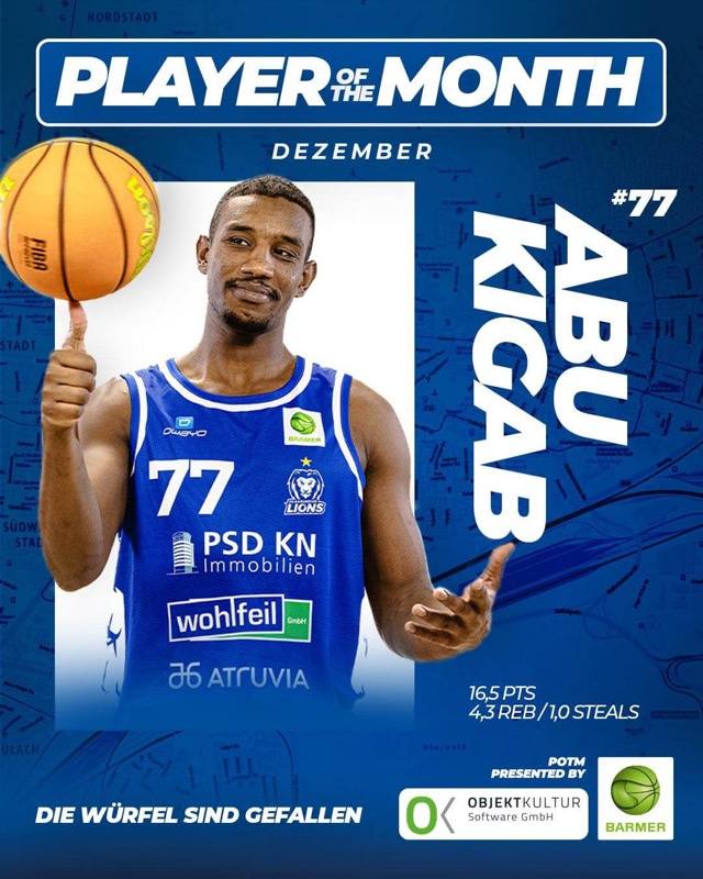 ABU KIGAB WIRD ZUM POTM DEZEMBER GEWÄHLT
