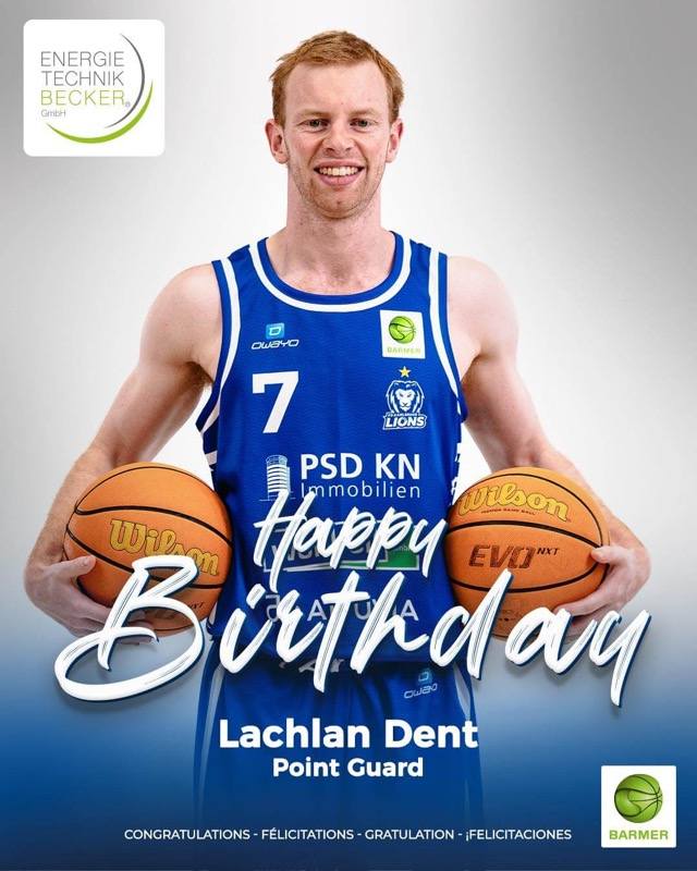 LACHLAN DENT FEIERT GEBURTSTAG